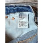 American Eagle 90s Highest Rise Boyfriend Denim Shorts‎ Size 8 Frayed Hem Beach Blue Photo 4