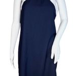 Banana Republic Dress Womens 4 Navy Blue White Sheath Dress Office Work Career Photo 0
