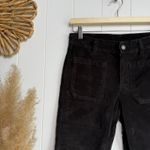 Free People  velvet pants flare high rise cropped cotton 6 black Photo 1