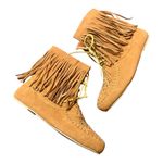 Steve Madden Suede Fringe Mocassin Booties Photo 1