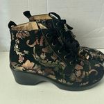 Alegria  Eliza Regal Copper Black Metallic Floral Ankle Boots Women's Size 36 Photo 0