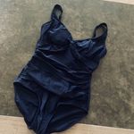 Maxine of Hollywood Women's V-Neck Twist Front Shirred One Piece Swimsuit Photo 6