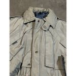 Reversible longline quilted jacket coat Size XL. Gray And Blue Photo 3