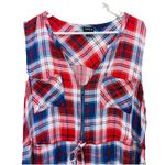 Torrid Red White Blue Woven Challis Zip Front Sleeveless Shirt Dress Size 2X Photo 6
