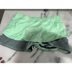 Lululemon In a Flash Skirt Skort Size 10 Fresh Teal Double Diamond Rare Exce Green Photo 7