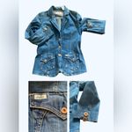 Vintage Levi Strauss Jean Jacket Denim Wash Copper Color Buttons Small Blue Photo 2