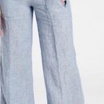 Athleta Cabo Linen Wide Leg Pant Chambray Blue 6 Photo 0