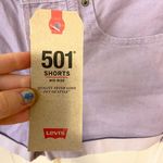 Levi's NWT  501 button fly purple jean shorts Photo 9