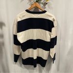 Vintage 80’s varsity stripe aztec embroidery oversized cardigan chunky funky Blue Size L Photo 3