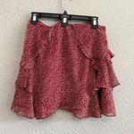 Derek Lam 10‎ Crosby Silk Ruffle Mini Skirt Size 2 EUC Red Photo 0