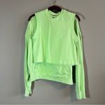 Nike Neon Green Cropoed Lightweight Hoodie & Matching Tank Top Small Acid Wash Photo 1