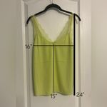 EXPRESS NWT Satin Lace Strap V-Neck Downtown Cami Top XS Lemon Yellow Shirt Photo 9