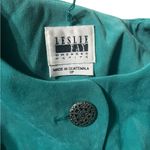 Leslie Fay  Turquoise Blazer with Silver Buttons vintage Photo 1