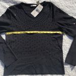 Laura Ashley  Black Sequin Holiday Sweater Sz S NWT Photo 3
