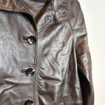 Vintage deep chocolate brown Genuine Lambskin leather jacket Size L Photo 1