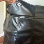 ASOS DESIGN pleated leather look mini skirt in black Photo 4