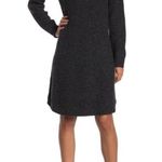 Madewell  Curved-Hem Sweater Dress Long Sleeve Donegal Coal Speckled Gray Sz Med Photo 3