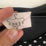 Ember Black and White Polka Dot Corset Waist 3/4 Bell Sleeve Peplum Blouse Top Size M Photo 1