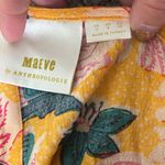 Anthropologie Maeve Mica Sleeveless Blouse Yellow Floral Halter Neck Size 4 Photo 4