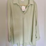 Wonderly New!  Light Sage Green Swing Peasant Top Size XL Photo 0