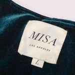 MISA Los Angeles  Desma Wrap Dress in Emerald Green Velvet Size Large Photo 6