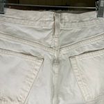 AGOLDE  Parker‎ Long White Denim Shorts Size 28 Raw Hem Casual Photo 6