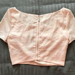 Kendall + Kylie Blush Pink Crop Top With Back Zipper NWT Photo 1