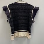 Elan Black, Blue and Beige Cap Sleeve Sweater Top - Large - NWT Photo 1