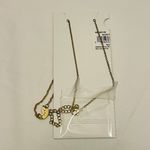 One For You Leaf Watermelon Beetle Crab Pendant Card Necklace Gold (1 necklace) Photo 2