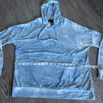 Derek Heart Sweatshirt Womens Medium Hooded Soft Blue Tie Dye Photo 7
