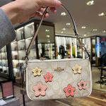 Coach Nolita 19 In Signature Canvas With Floral Applique ch619 Photo 0