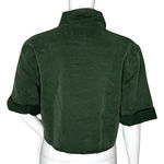 Avec Les Filles  Shirt Womens Medium Green Cropped Blouse Everyday Basic‎ Casual Photo 3