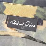 Richard Quinn Dress Floral Rose Ruched Sheer Mesh Shirtdress Black Size 6 Photo 6