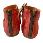 Bed Stu  Soto Red Lux Flat Cutouts Rivets Leather Sandals Size 7 NWT Photo 6