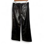 Free People Black Patent Leather Star Crossed Lovers Wide Leg Pants Sz 12 NWT Photo 2