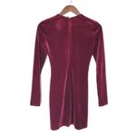 Gianni Bini  Burgundy Velvet Long Sleeve Fitted‎ Dress Holiday Christmas Party XS Photo 2