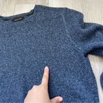 Massimo Dutti  Extrafine Cotton Crewneck Sweater Blue (Small) preppy classic Photo 6