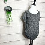 Lou & grey Heather Gray Drawstring Waist Short Sleeve Tee Size Small Photo 4