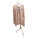 NWT Maronie x Revolve oversized lace up long sleeve pullover hoodie size M Pink Size M Photo 1
