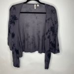 frenchi Gray Black Tie Dye Thin Cardigan Sz XS Photo 4