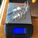 White Buffalo Sterling Silver Dangle Earrings Photo 5