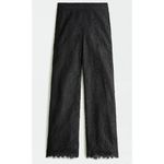 J.Crew  Black Peyton High-rise Pull-on Wide Leg Lace Sz. 2 Photo 3