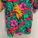 Vintage Hawaiian Shirt ALTERED Uniforms to You Tropical Floral Short Sleeve Red Size L Photo 5
