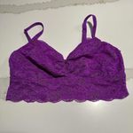 PINK Victoria’s Secret Purple Lace Bralette With Shimmer Women’s Sz S Small Photo 1