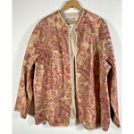 Catherines Maggie Barnes Blazer Jacket Brocade Pink Paisley Romantic Cottage 2X Photo 2