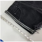 Carmar Skirt Womens 26 Black Denim High Rise Frayed Hem Side Stripe Zip Mini Size 2 Photo 6