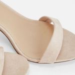 JustFab Sandals Masha Ankle Strap Block Heel Faux Suede Shoes Size 10 NEW Photo 3