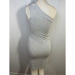 Final Touch  Light Gray Jersey fabric Modal One Shoulder Dress in Size S Photo 2