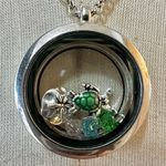 Ocean Floating Charm Locket necklace Gray Photo 0
