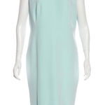 Pamella Roland mint sheath dress light blue green sleeveless Size L Photo 0